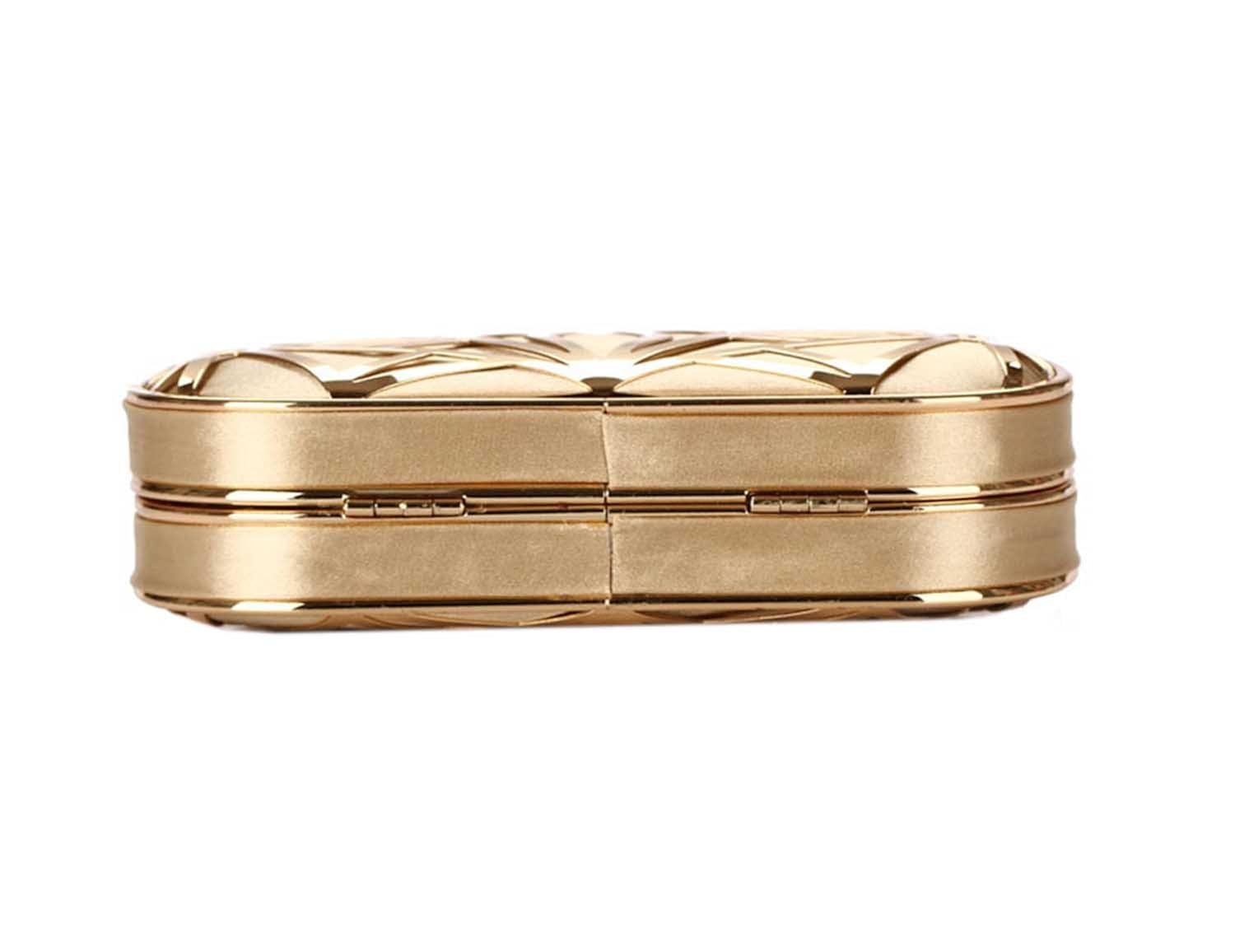 di grazia women's polyester hollow evening clutch(gold, gold-metal-hollow-clutch)