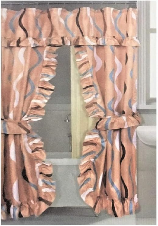 Amazon Com Better Home Double Swag Fabric Shower Curtain 12
