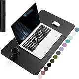 YSAGi Non-Slip Waterproof Desk Pad 60x35 cm Black PVC Leather Mouse Pad