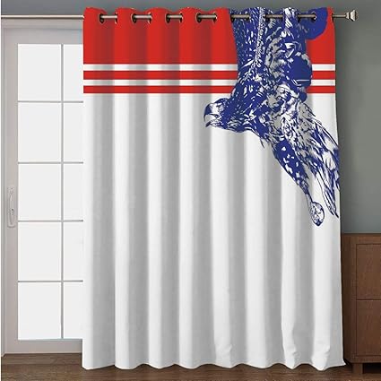 Amazon Com Iprint Blackout Patio Door Curtain Eagle Colors Of The