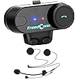 FreedConn Motorcycle Helmet Bluetooth Intercom Kit, TCOM-VB Motorbike Helmet Intercom Interphone Headset, for 2 or 3 Riders, FM Radio/Mobile phone/MP3/GPS Connective/Range 800m / Handsfree (1 Pack)