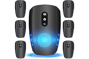CVTAYN 2025 Upgraded Ultrasonic Pest Repellent Indoor Insect Repeller, Pest Control, Repellent Roach, Mouse, Mosquito, Mice, Spider, Bugs, Ant, Rodent Repellent Ultrasonic Plug in,Black 6pack
