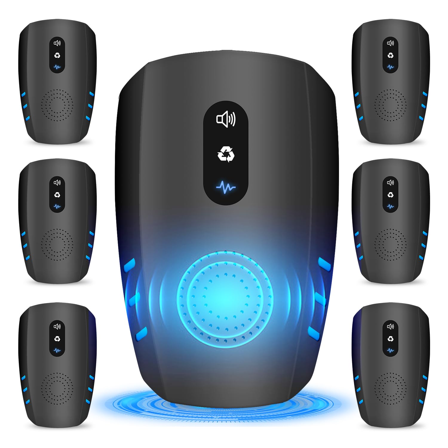 Photo 1 of 2025 Upgraded Ultrasonic Pest Repellent Indoor Insect Repeller, Pest Control, Repellent Roach, Mouse, Mosquito, Mice, Spider, Bugs, Ant, Rodent Repellent Ultrasonic Plug in, 3 Mode Switching, 6 Packs