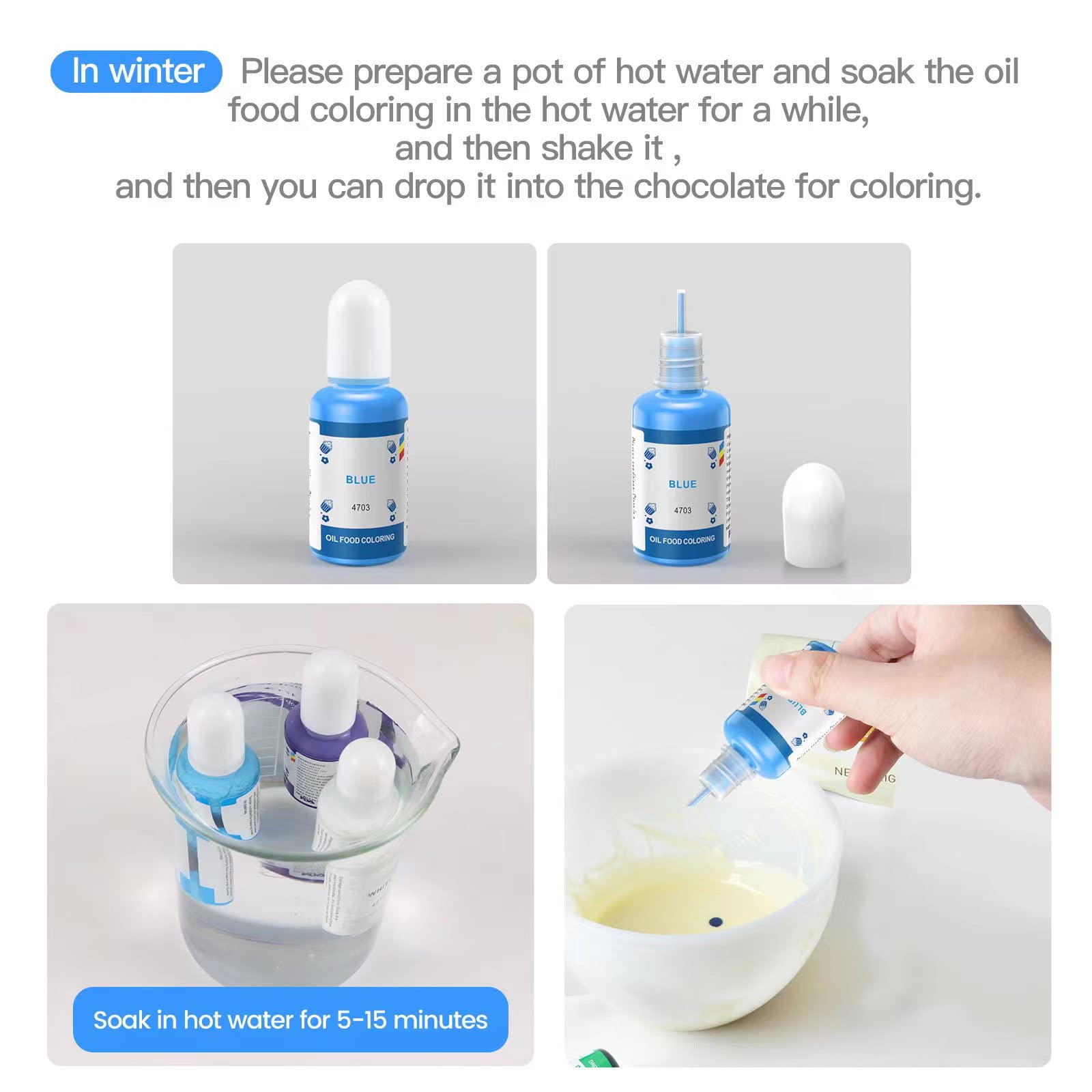 Oil Based Food Coloring For Chocolate: 9 Colors Oil Food Dye Coloring