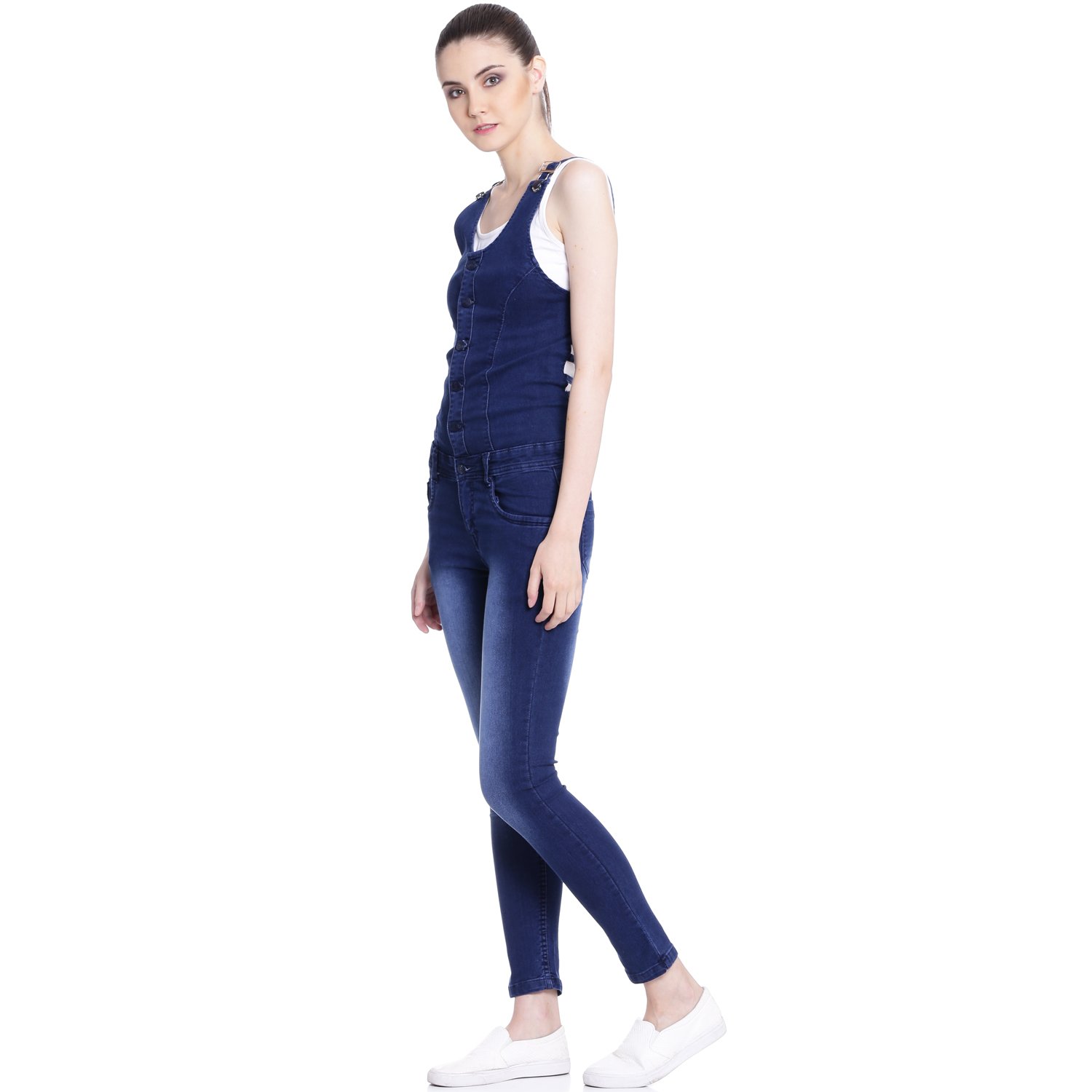 broadstar women denim blue dungaree