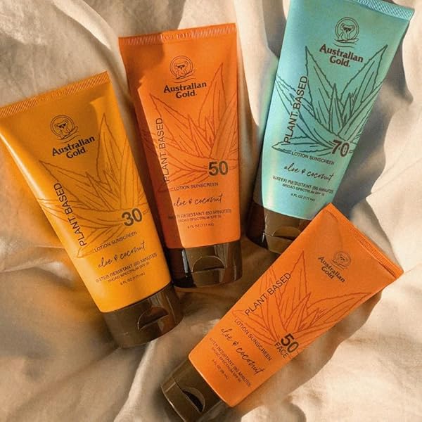 AUSTRALIAN GOLD PLANT BASED SPF 70 LOTION, 6 OUNCES