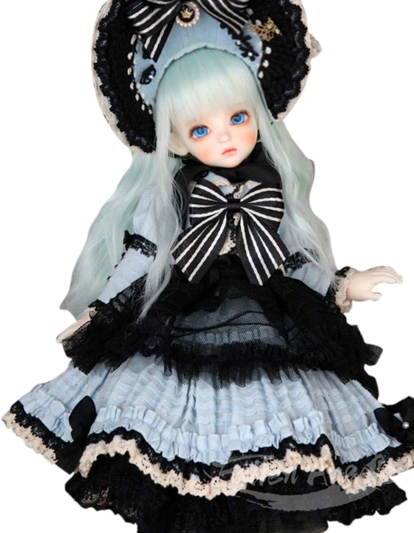Seciie 1/6 BJD Doll Ball Jointed Doll Full Set Lolita Skirt BJD Doll Dress Up Doll Kit Ball Joint Doll Set - 25cm