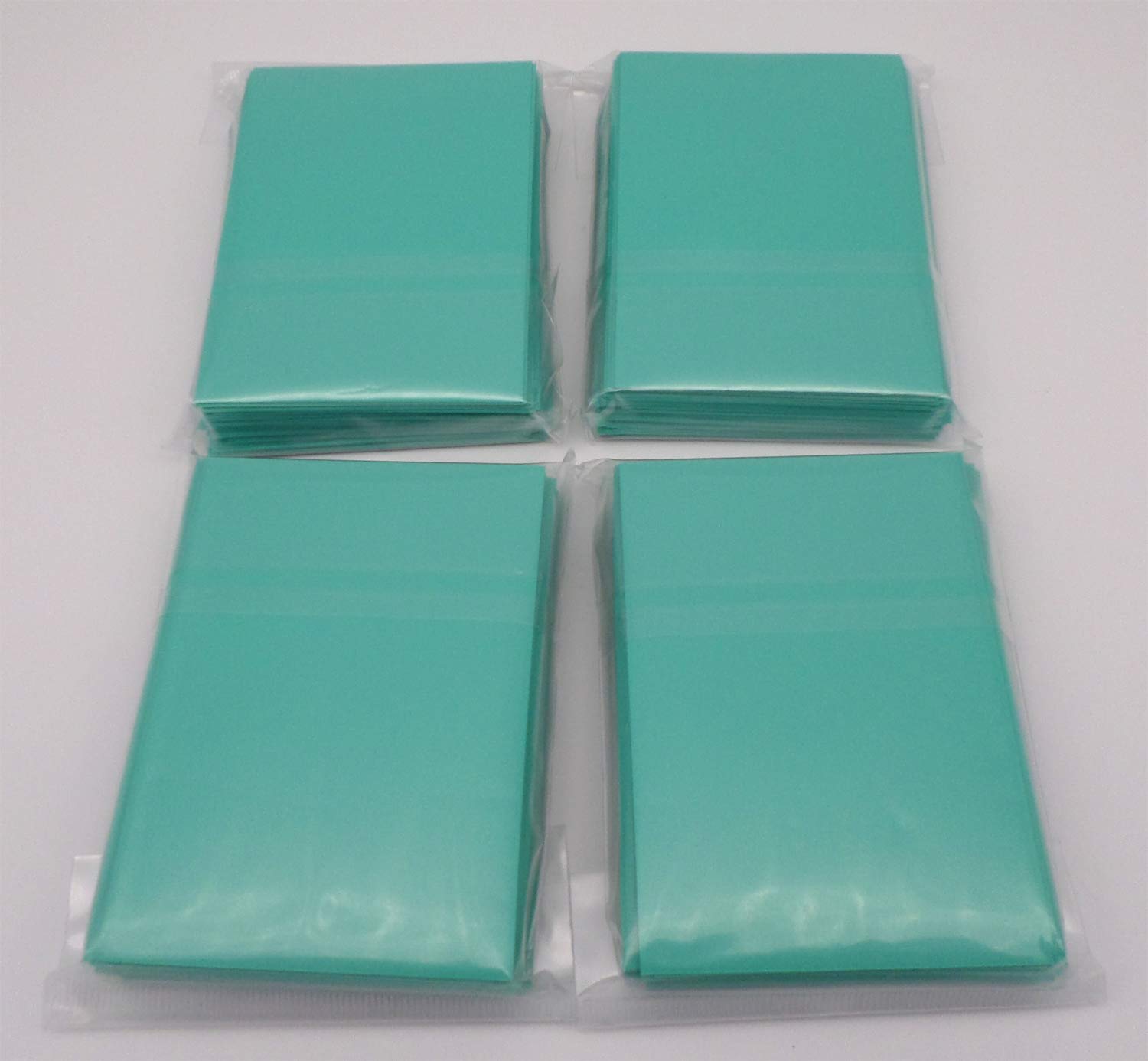 docsmagic.de 4 x 60 Double Mat Mint Card Sleeves Small Size 62 x 89 - Aqua - Mini - YGO