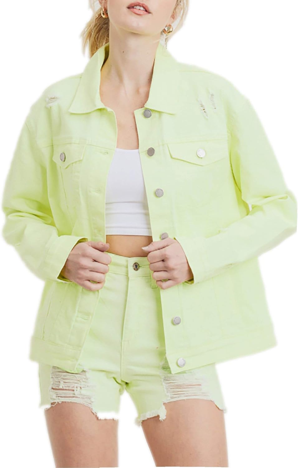 khaki jean jacket womens