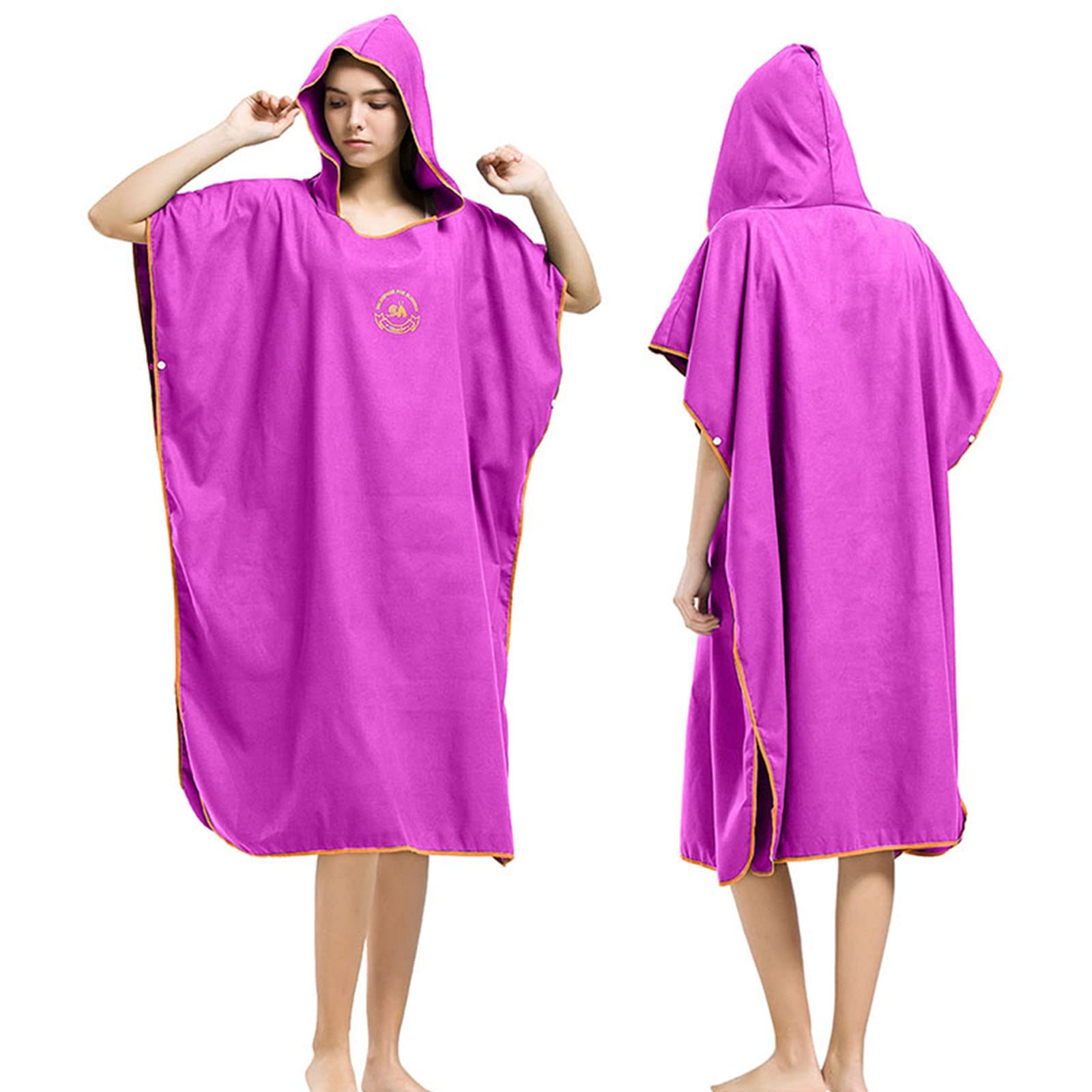 Hiturbo Changing Robe Towel Poncho with Hood for Surfing Swimming Wetsuit Changing,Compact & Light Weight,One Size Fit All