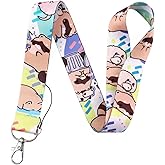 Pinstant Raccoon Raccoons Trash Panda Pandas Garbage Can Trash Dumpster Possum Opossum Cute Kawaii Animal 17.7" Neck Lanyard Keychain Holder ID Badge Mobile Phone Pin Strap