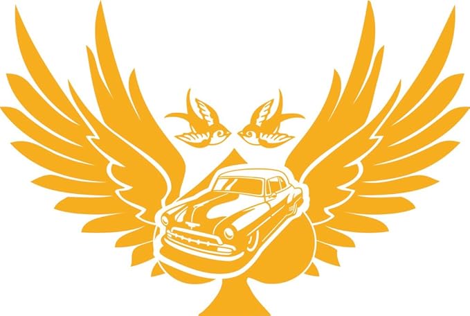 GRAZDesign Wandtattoo Flügel - Wohnzimmer Deko Rock 'n' Roll - Wanddeko