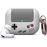 elago AW5 Compatible with Airpods Pro Case, Classic Handheld Game Console Design Case with Keychain, Durable Silicone Constru