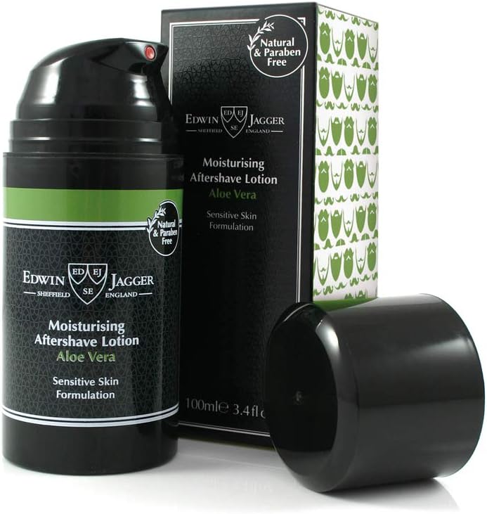 Edwin Jagger 99.9% Natural Moisturising Aftershave Lotion Aloe Vera 100ml