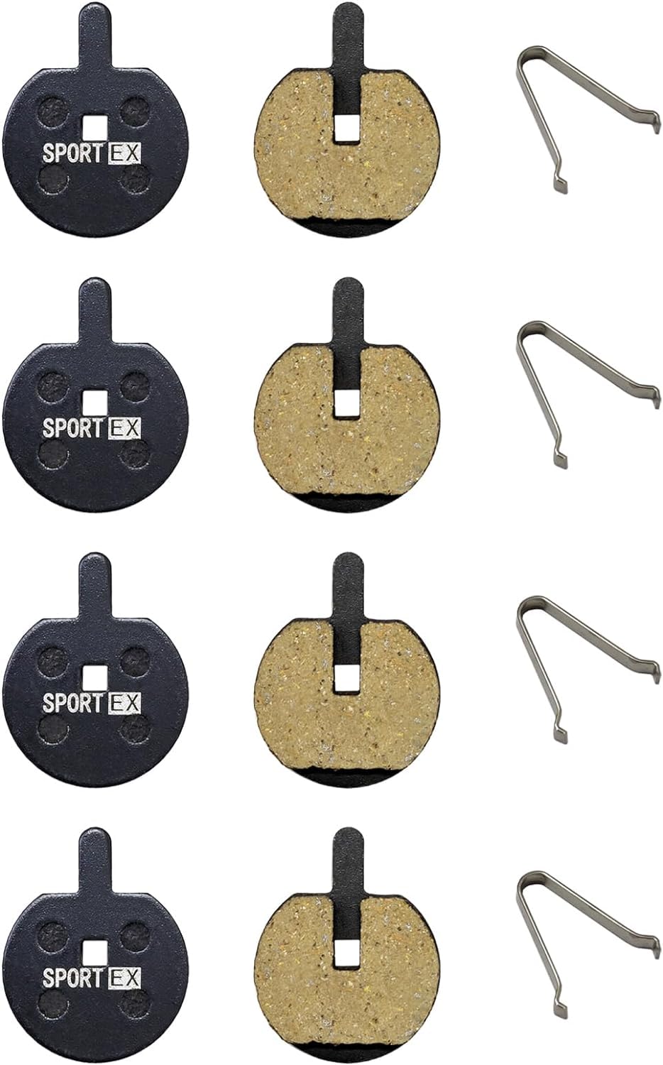 4 Pairs 22.5mm Bicycle Cycling MTB Resin Disc Brake Pads Replacement
