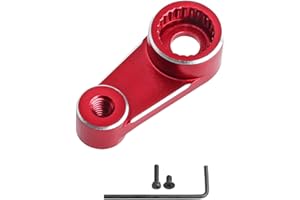 HobbyPark Aluminum Metal Servo Horn Arm for 1/18 Traxxas TRX4M TRX4MT Stock Servo Motor Upgrades Parts (Red)