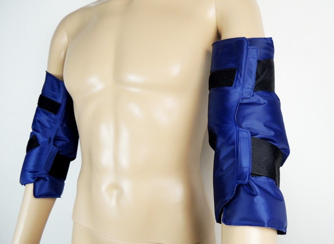 2 Elbow Hot Cold Ice Pack Wraps - High Amount of Gel for High Efficiency - Confortable Nylon Wrapping Which Doesn't Leak