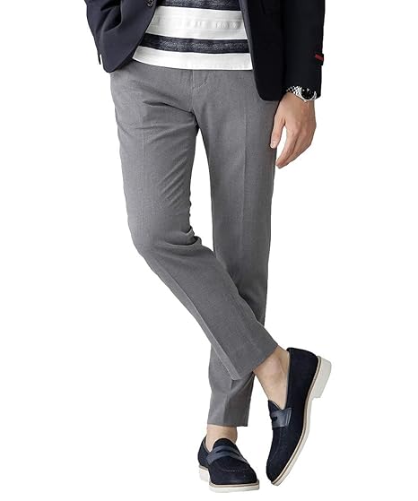 Amazon ナノユニバース パンツ タイト スキニー スラックス メンズ