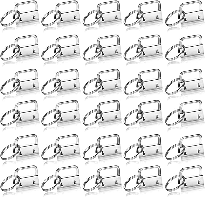 Bujingyun Key Fob Hardware Wristlet Set Wrist Key Chain Wristlet Sets with Split Rings Key Rings- 1 Inch Wide (1 Inch)