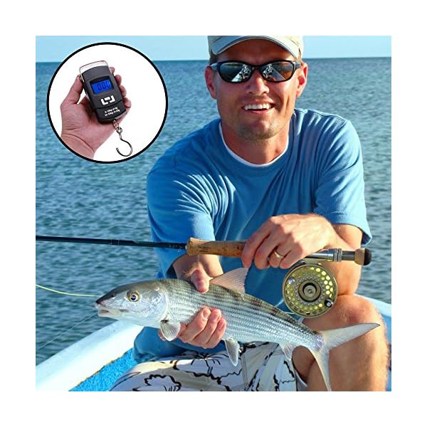 Electronic-Fishing-Scale-By-Sakana-Gear-Digital-Balance-Scale-With-A-Stainless-Steel-Hanging-Hook-And-Metal-Hand-Handle-Compact-Lightweight-Fishing-And-Traveling-Gear–2-AAA-Batteries-Included