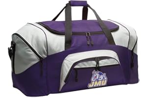 BROAD BAY Large James Madison University Duffle Bag - JMU Suitcase or Gym Gear & Travel Bag - Purple (Purple)