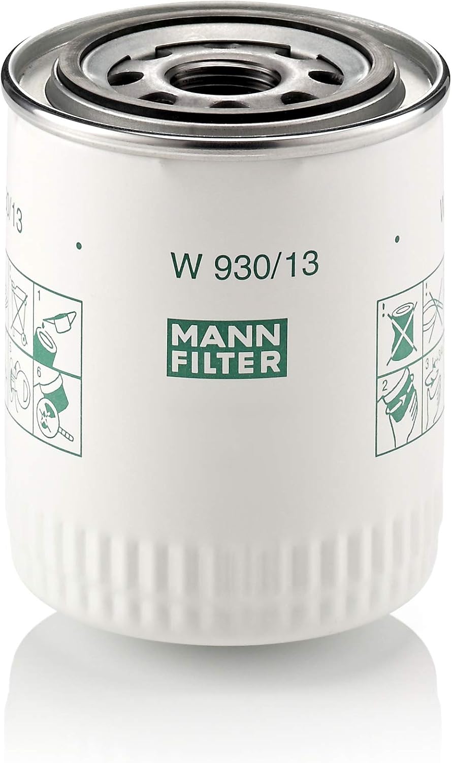 MANN-FILTER W 930/13 Oil Filter - for Cars + Transporters, White, Single pack