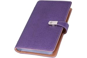 Name Card Book Holder Business Card Organizer for 240 Cards (Purple)