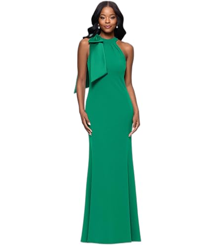 Amazon.com: Betsy & Adam Women's Chiffon Halter Sleeveless Floor Length Dress, Navy/Blue, 2 : Clothing, Shoes & Jewelry