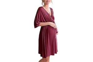Ekouaer 3 in 1 Labor Delivery Gown Maternity Dress Nursing Nightgown Sleepwear for Breastfeeding