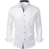 Lion Nardo Mens Dress Shirts Long Sleeve Wrinkle Free Untucked Button Down Business Casual Shirts for Men Stretch