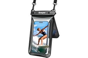 Rynapac IPX8 Waterproof Phone Pouch Floating, [Up to 8.5''] Double Space Waterproof Phone Case with Lanyard for iPhone 17 16 