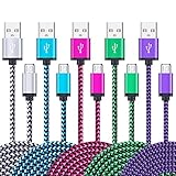 Android Charger Cable,Sicodo 5 Pack Micro USB Cable 6FT USB 2.0 Cable High Speed Sync Charger Nylon Braided Cord for Samsung Galaxy S6 S7 Edge J7 Note 5,Kindle,LG,Xbox,PS4,Camera,Smartphones and More