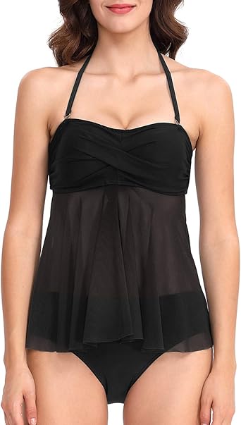 halter bandeau tankini