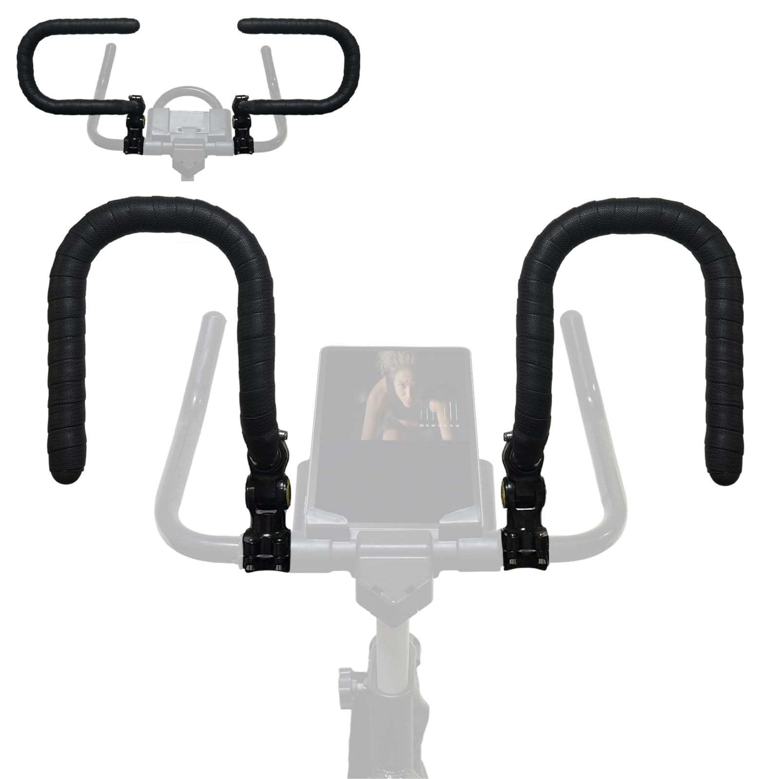 Photo 1 of 1 Pair U-Handlebar Extender for Indoor Spin Bikes,Get a Comfortable Upright Ride & Multiple Grip Positions to Relieve Strain.