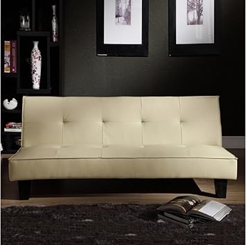Amazon Com Tribecca Home Bento Beige Faux Leather Modern Mini
