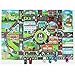 Yesido. Children Play Car City Map Non Woven Fabrics With Route Parking Lot Street And Building Pattern