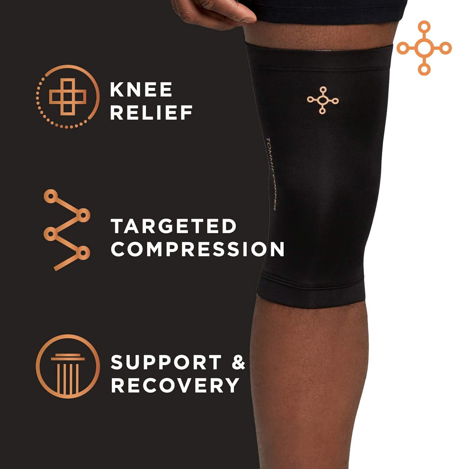 Tommie Copper Unisex Core Compression Knee Sleeve: Clothing