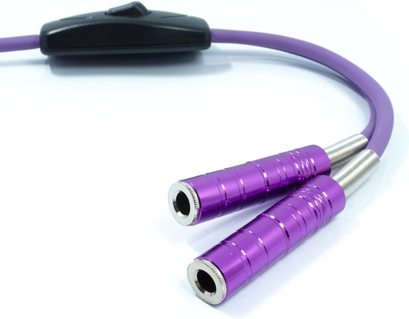 Tattoo Switch Box Switch Line Dual Connection Clip Cord Controller For Tattoo Power Supply Who Use 2 Tattoo machines (Purple)