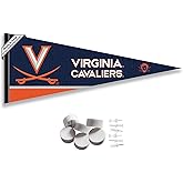 College Flags & Banners Co. Virginia Cavaliers Wordmark Pennant Flag and Wall Tack Mount Pads