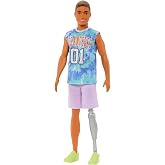 Barbie Fashionistas Ken Fashion Doll #212 with Prosthetic Leg Wearing Removable Los Angeles Jersey, Purple Shorts &amp; Sneakers
