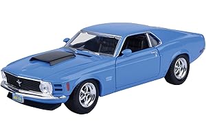 Motormax 1970 Ford Mustang Boss 429, Blue 73303-1/24 Scale Diecast Model Toy Car by Motor Max