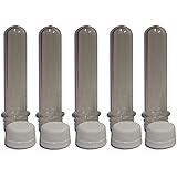 Cache Tube 5-pack (Clear, Plastic): Rugged, Waterproof Storage for Fire/Survival/Fishing Kit or Geocache