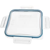 Snapware 8704-PC 4-Cup Lid with Blue Spruce Saltwater Gasket - Made in USA | BPA-Free Plastic | Four-Latch Closure | Removable Silicone Ring | Airtight Leak-Proof Seal | Dishwasher Safe
