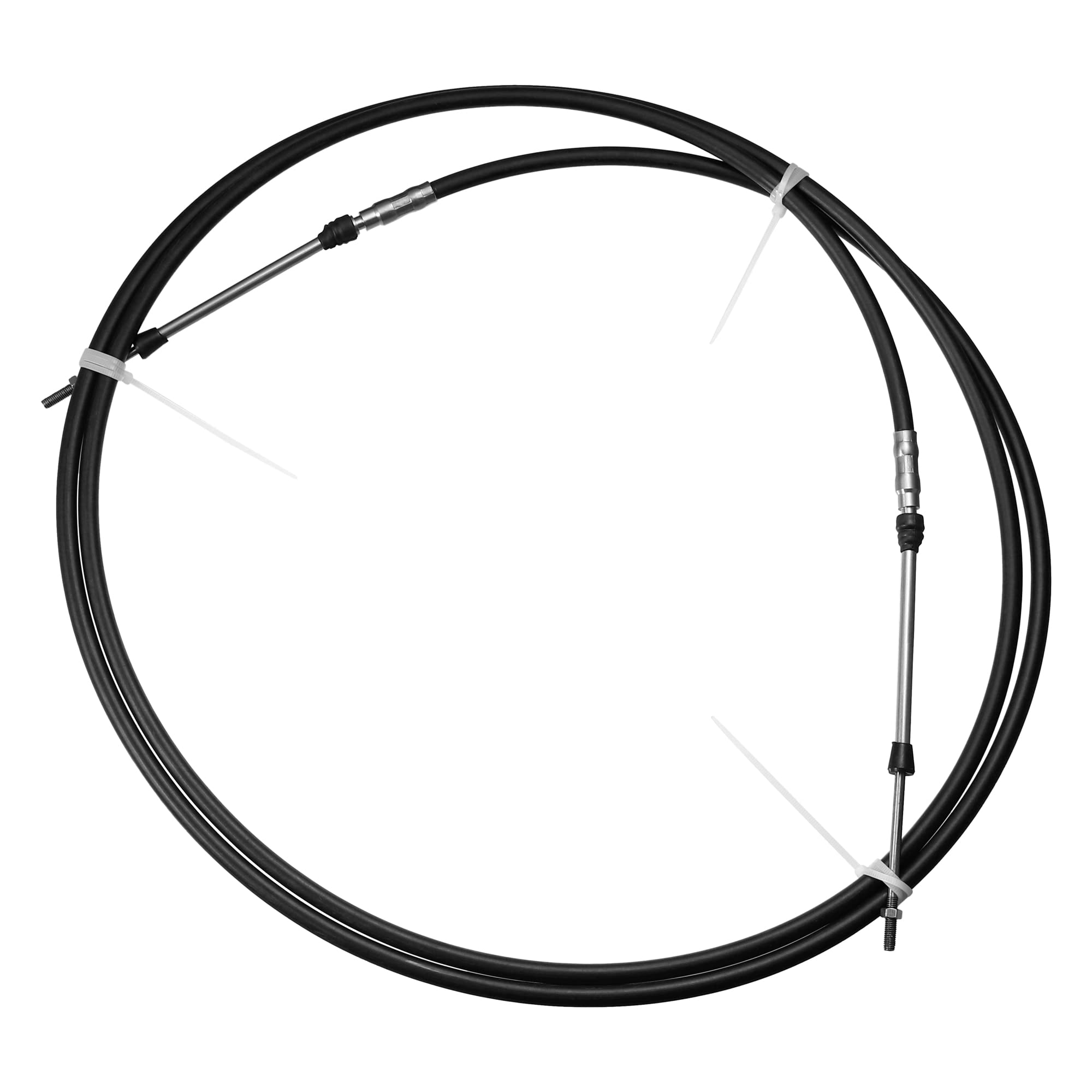 Motoforti 1pcs 10ft 118 Inch Throttle Shift Remote Control Box Cable Black