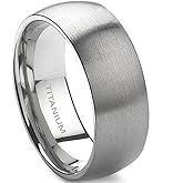 Jude Jewelers 8mm Brushed Matte Solid Titanium Ring Wedding Band