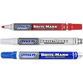 DYKEM 8033-8411 Brite-Mark Regular Line Markers, Red/White/Blue