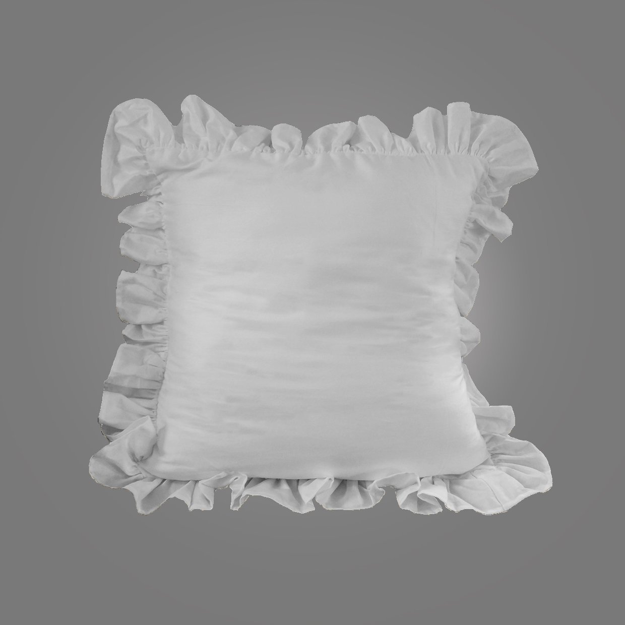 White ruffle cushion Clearance