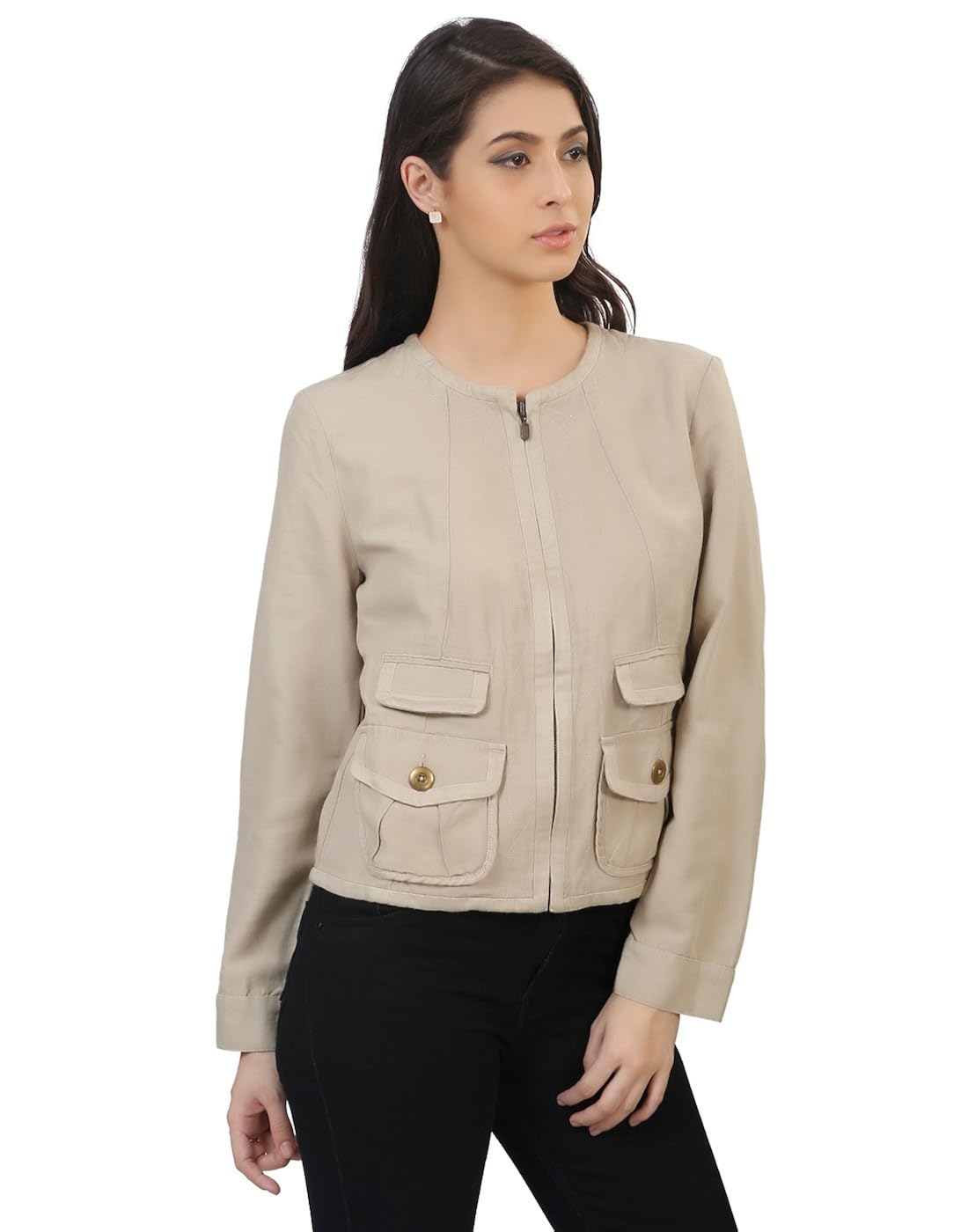 mansicollections full sleeve cotton jacket for women