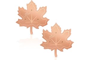 RGJ 99.99% Pure Copper Bird Bath Disk, 2 Pack 0.6mm Maple Leaf Bird Bath Purification Disk with Triple-Point Support for Physical Safe Clean Water All-Season, Universal Fit for Outdoor Birdbaths, Bowl