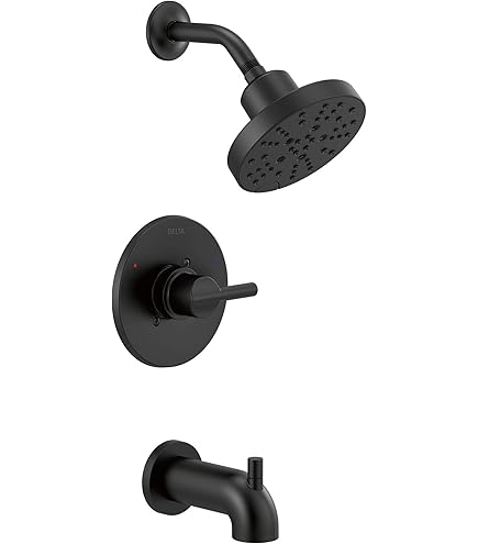 Delta Nicoli 14 Series H2Okinetic Shower Faucet Set, Matte Black